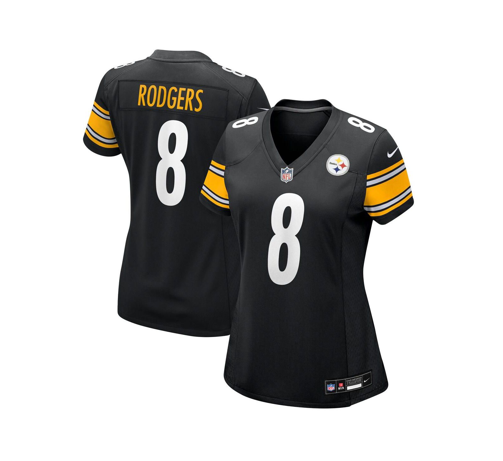 Nike Women's Aaron Rodgers Black Pittsburgh Steelers Game Jersey