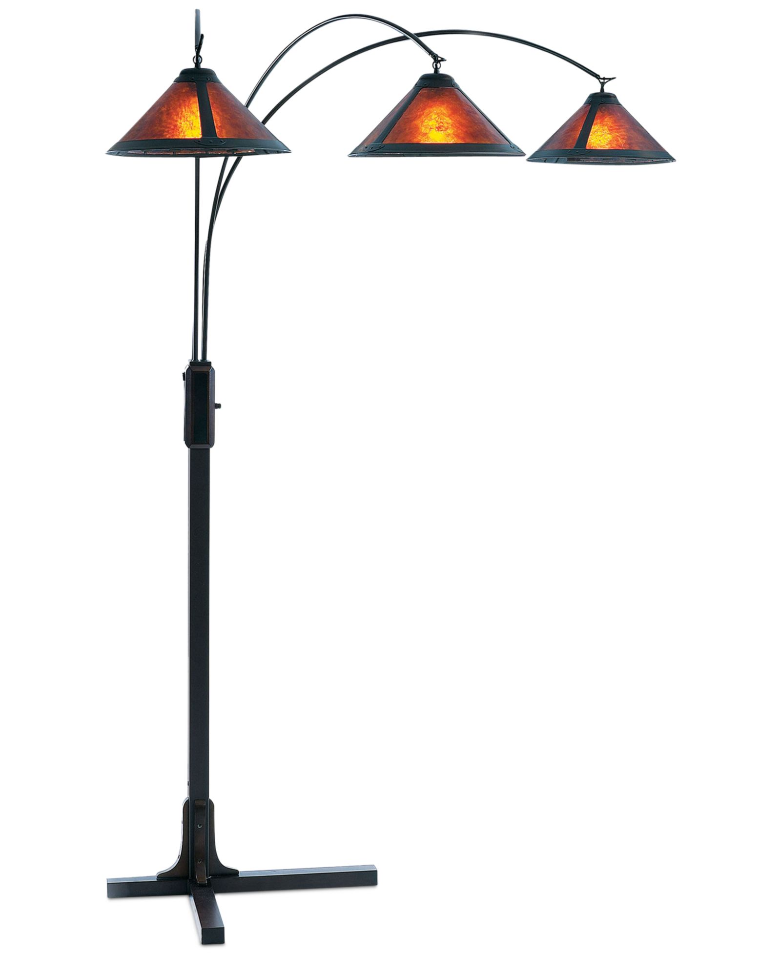 Напольный торшер Nova Lighting Mica 3 Light Steel Arc