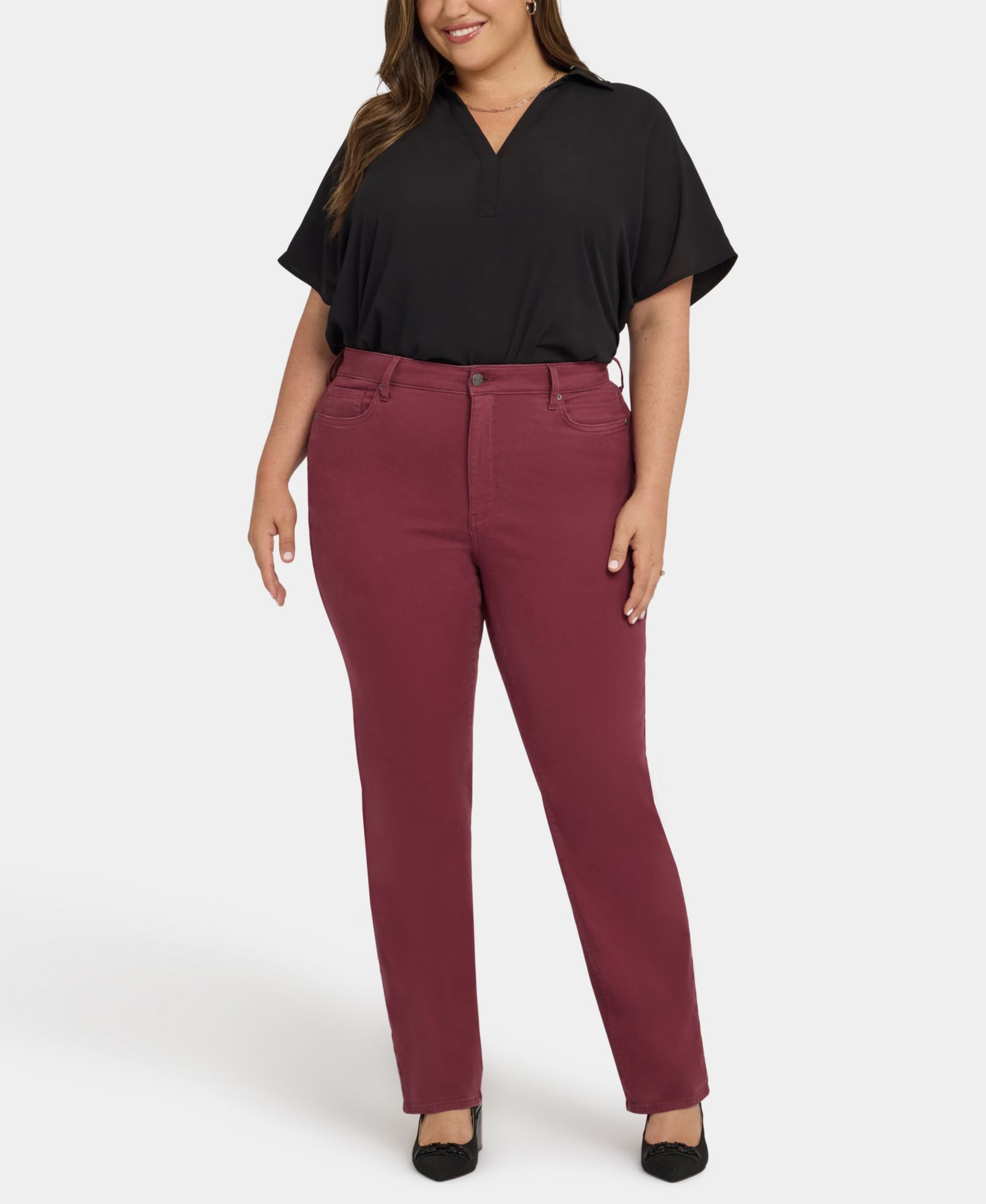 Джинсы NYDJ Plus Size High Rise Marilyn Straight