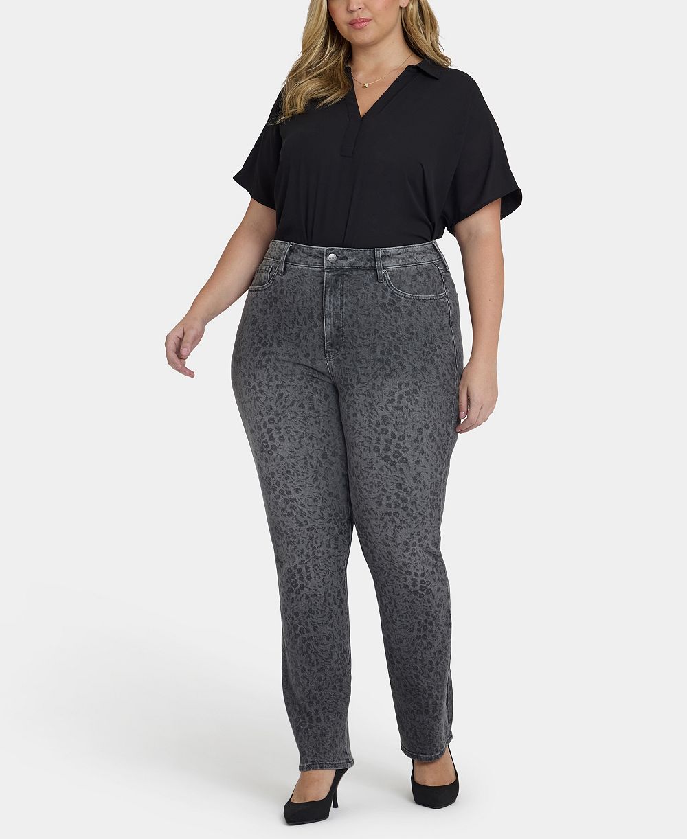 NYDJ джинсы Marilyn Straight Plus Size с высокой посадкой