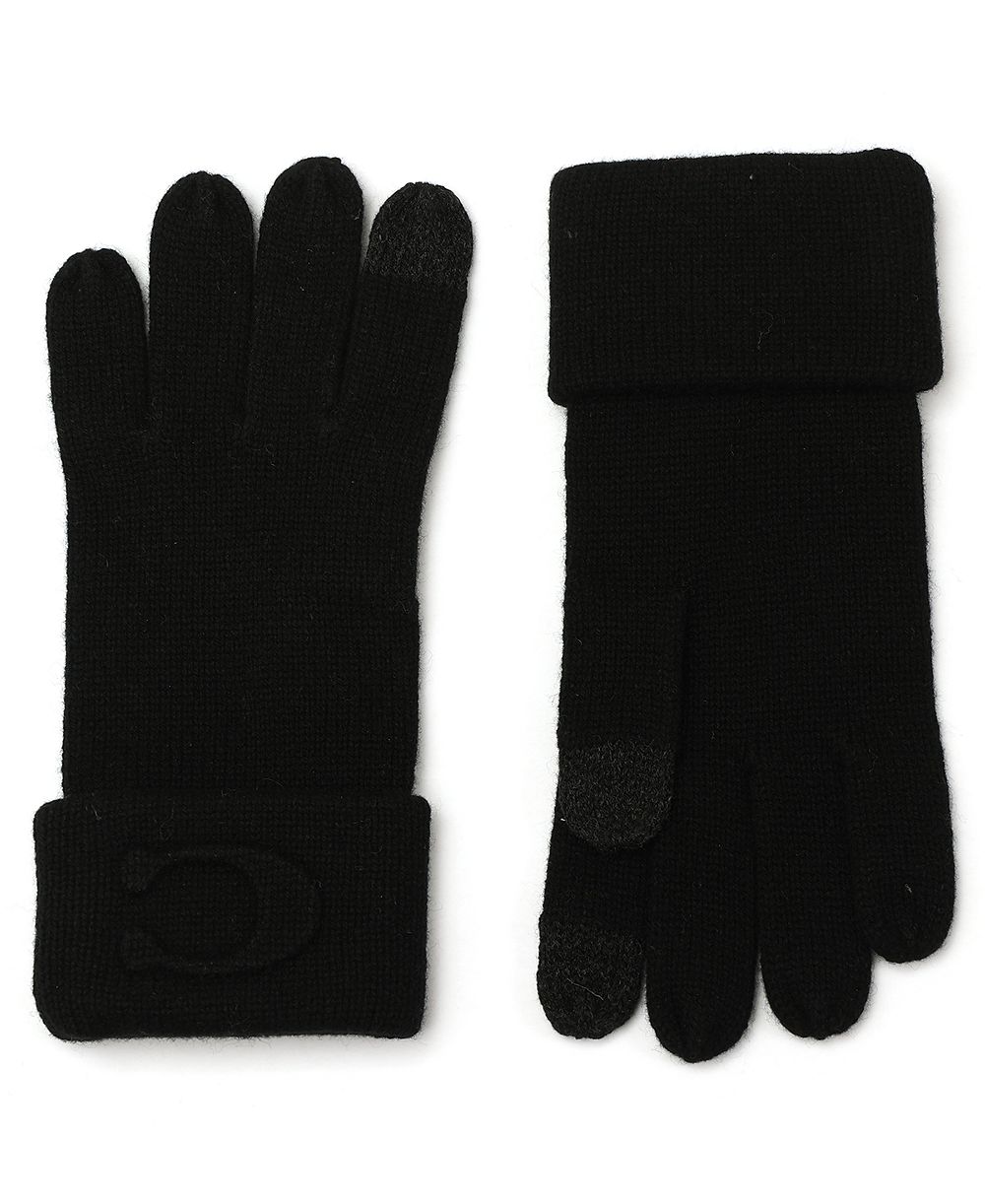 COACH Women's Embossed C Knit Gloves
