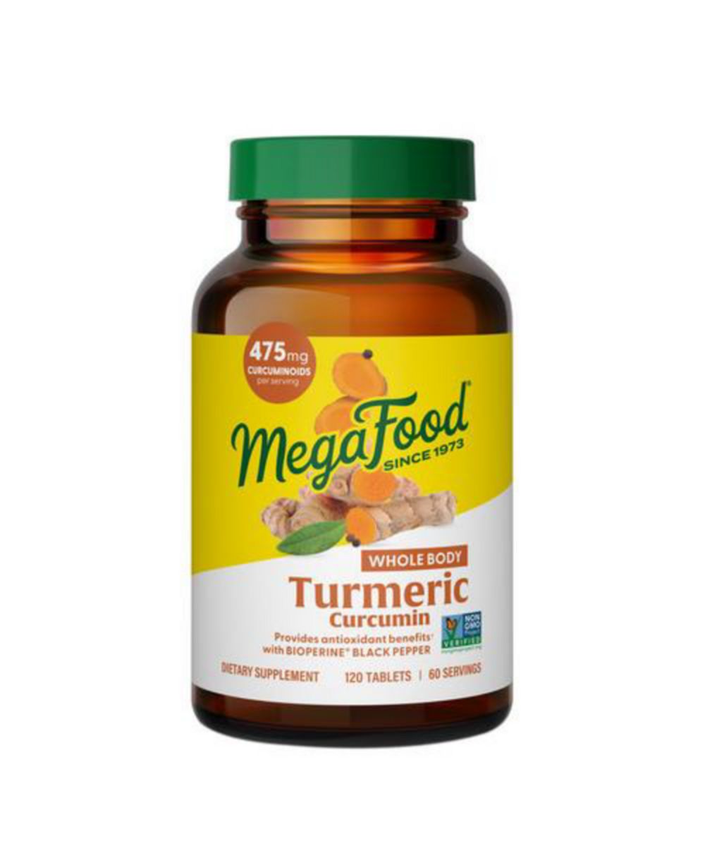 MegaFood добавка куркумин из куркумы для всего организма с черным перцем и витамином C, 120 штук