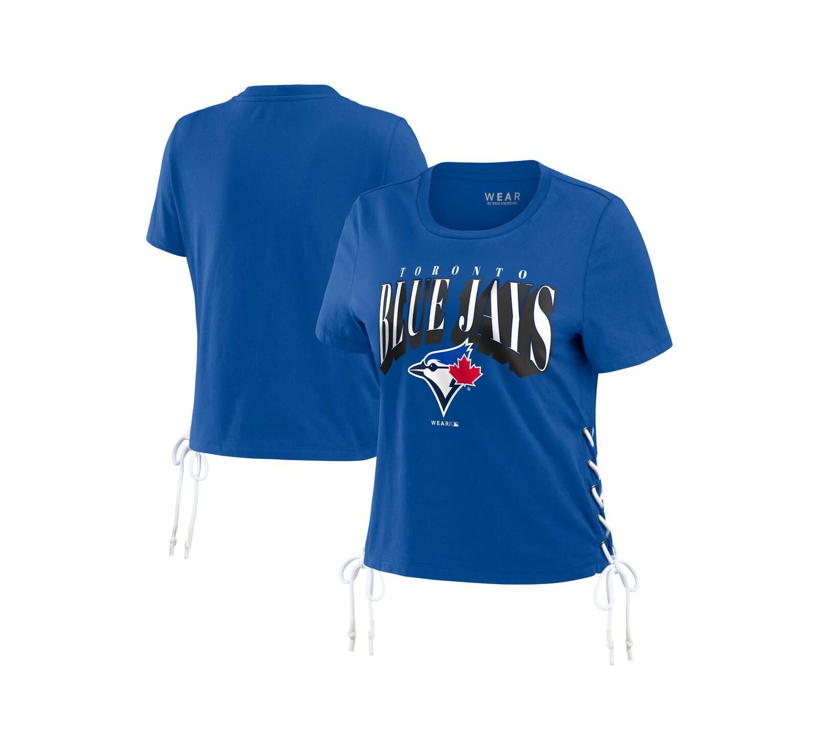 Женская укороченная футболка WEAR by Erin Andrews Royal Toronto Blue Jays с завязками по бокам