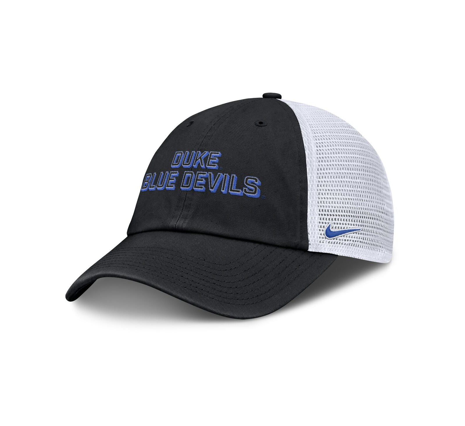 Мужская бейсболка Nike Black Duke Blue Devils 2025 Gameday On-Field Club Adjustable Trucker Hat