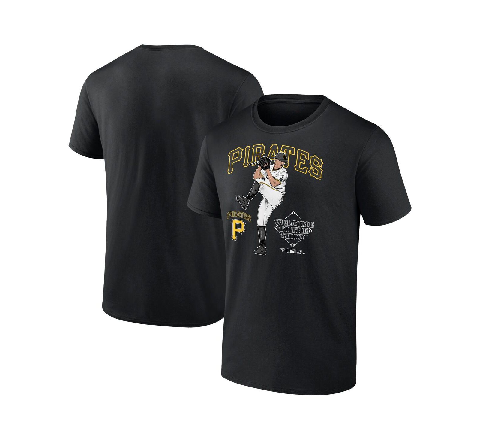 Fanatics Mto Label Мужская футболка Paul Skenes Black Pittsburgh Pirates Welcome To The Show