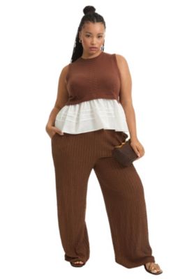 June & Vie Women's June and Vie Sleeveless Peplum Sweater