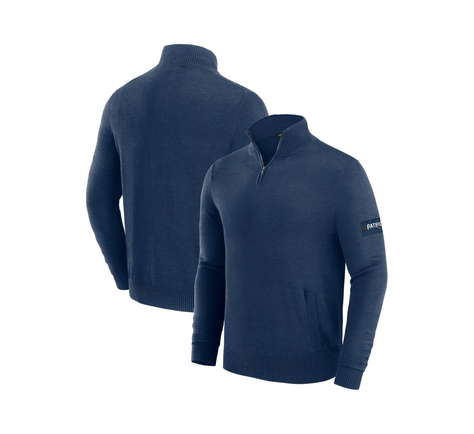 J. Palmer мужской джемпер New England Patriots Quarter-Zip, Navy