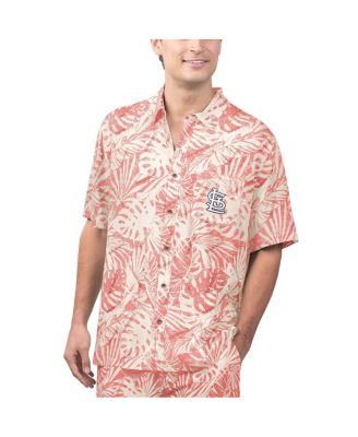 Margaritaville Мужская рубашка с принтом Monstera St. Louis Cardinals красная