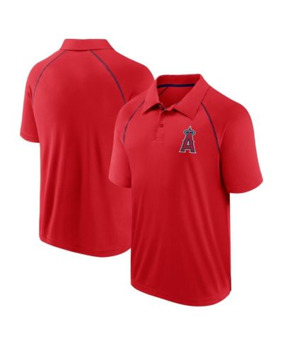 Мужская поло Fanatics Red Los Angeles Angels Strong Alone Raglan