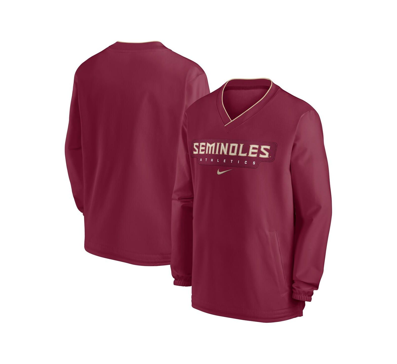 Мужская ветровка Nike Garnet Florida State Seminoles 2024 Sideline Pullover Windshirt