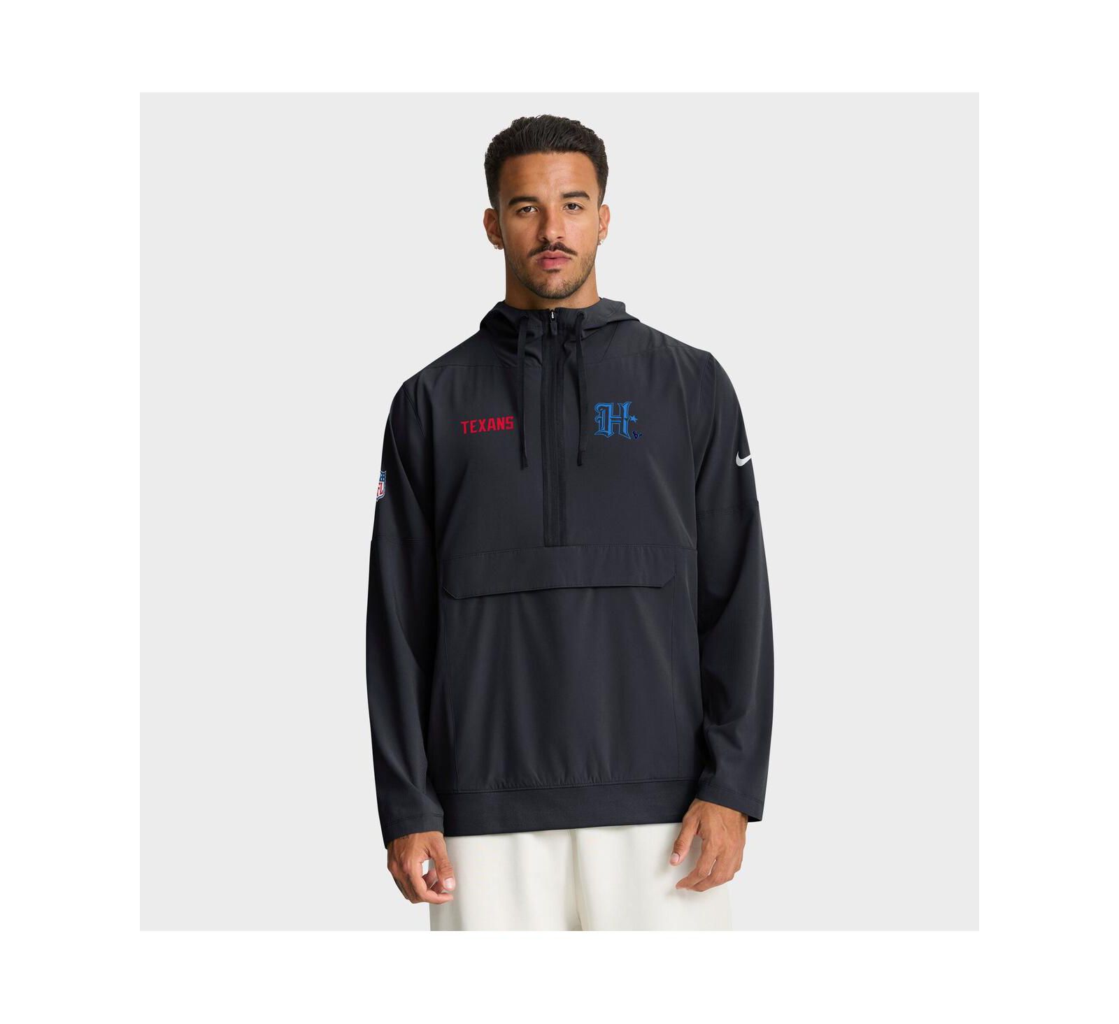 Мужская куртка-анорак Nike Navy Houston Texans Sideline Alt Pack Half-Zip Hoodie
