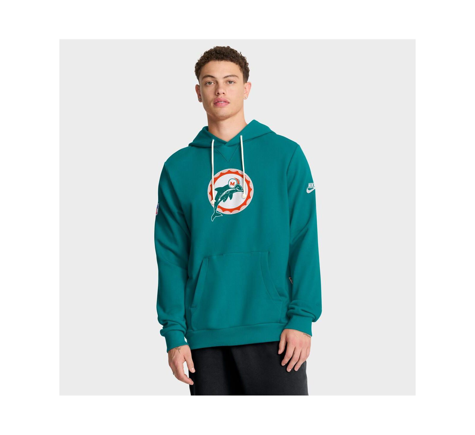 Мужское худи Nike Miami Dolphins Sideline Offensive Set Play Performance с капюшоном