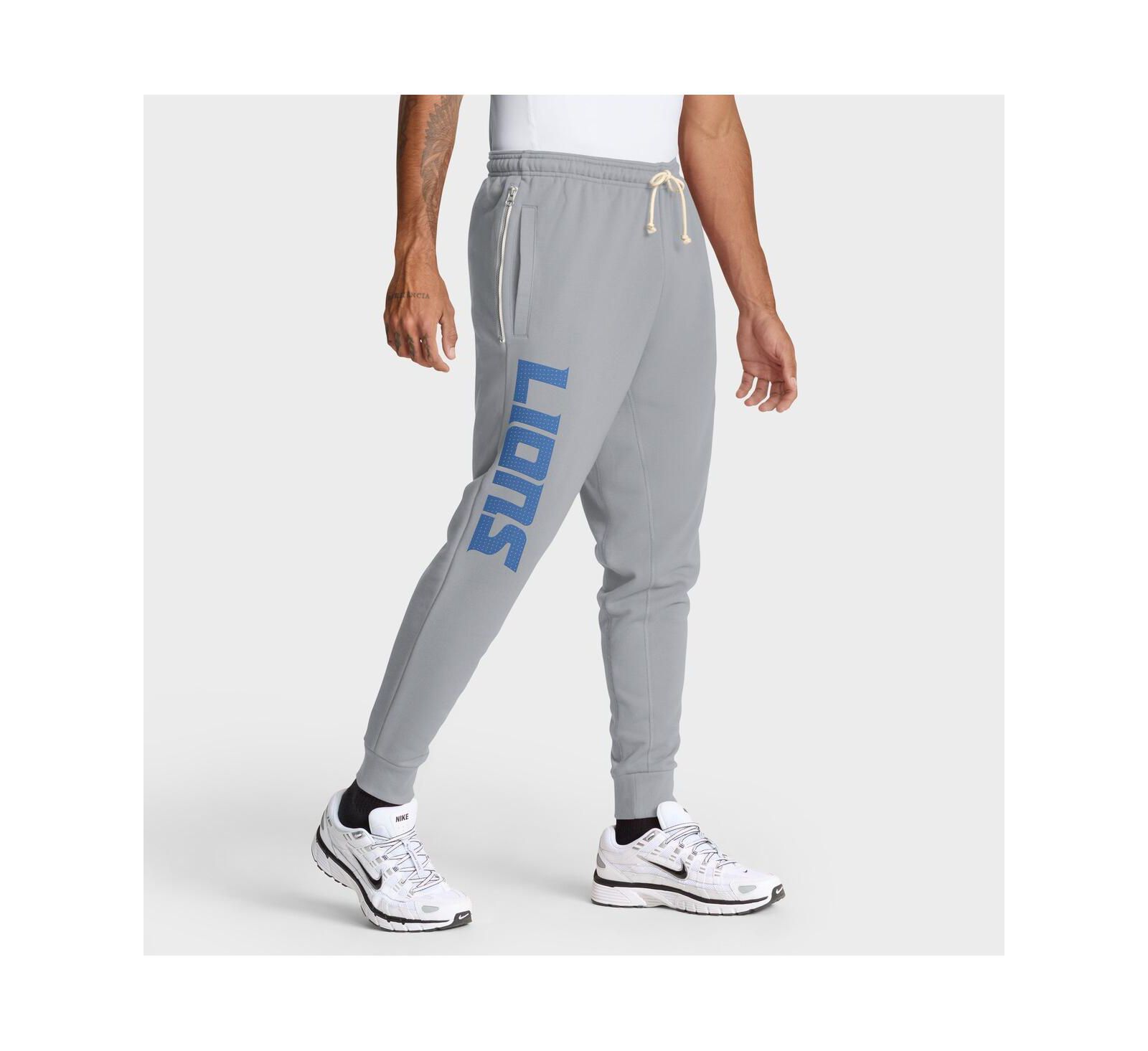 Nike Men's Gray Detroit Lions Sideline Ground Game Performance Taper Pants