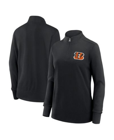 Logo Athletic Женская черная ветровка Cincinnati Bengals Velocity Quarter-Zip