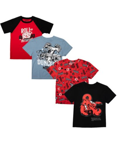 Dungeons & Dragons Dungeons and Dragons Youth Boys 4- Pack Tees-Large