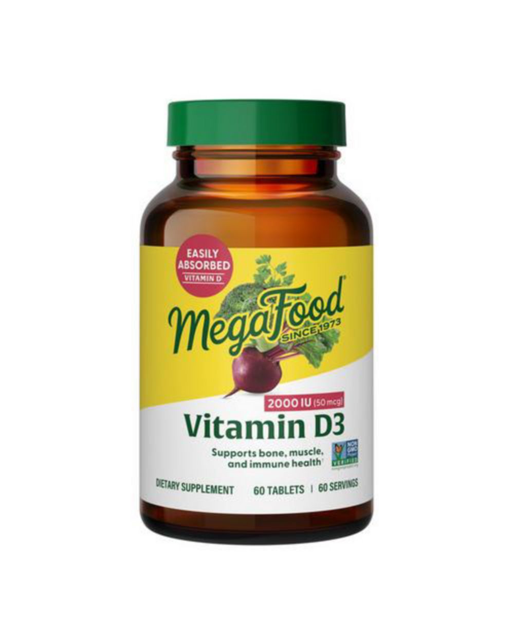 MegaFood витамин D3, 2000 МЕ, 60 таблеток