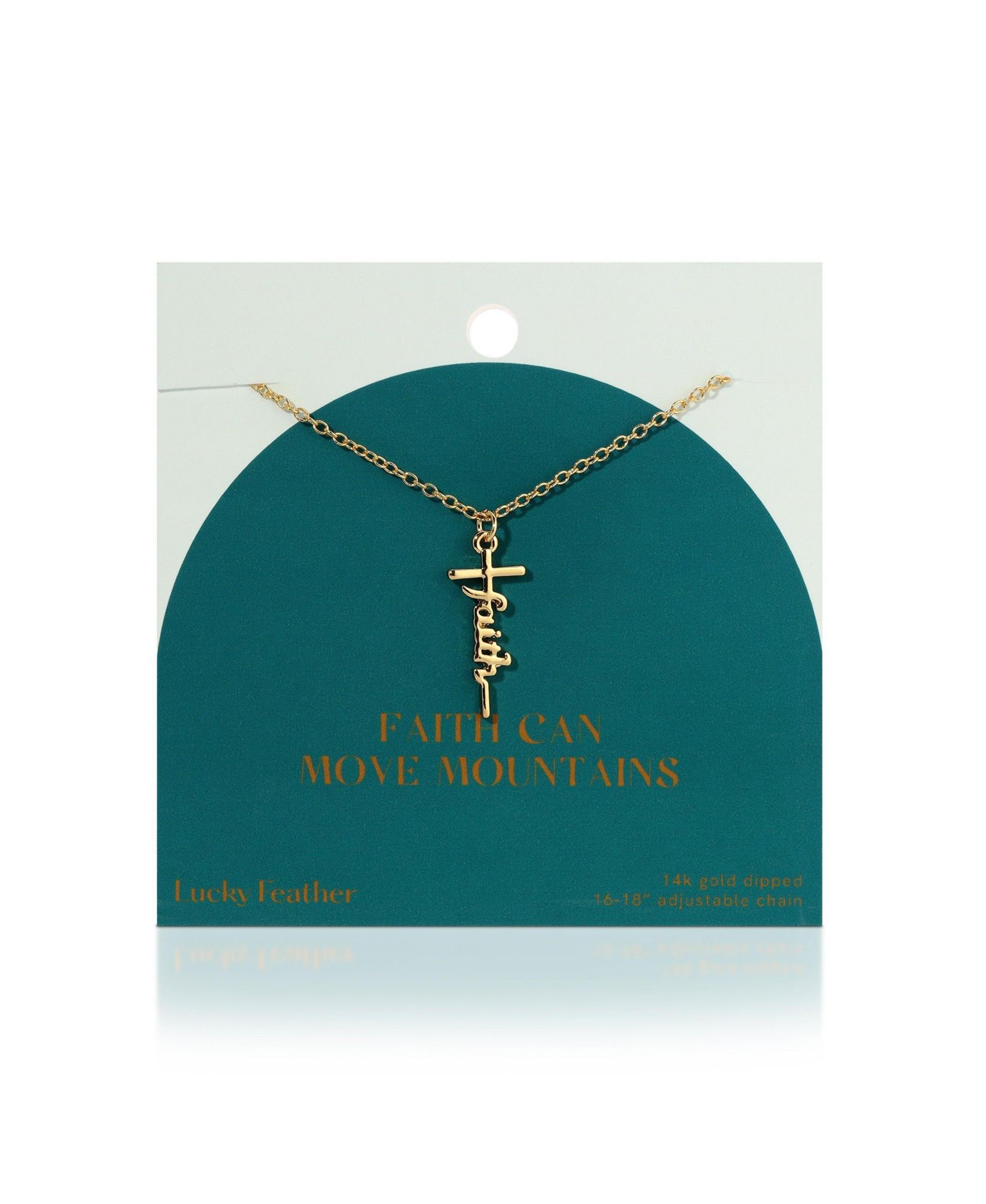 Ожерелье Lucky Feather Faith Collection Necklace - Faith Can Move Mountains
