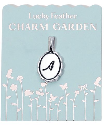 Подвеска Lucky Feather Charm Garden Scalloped Initial Charm - Z