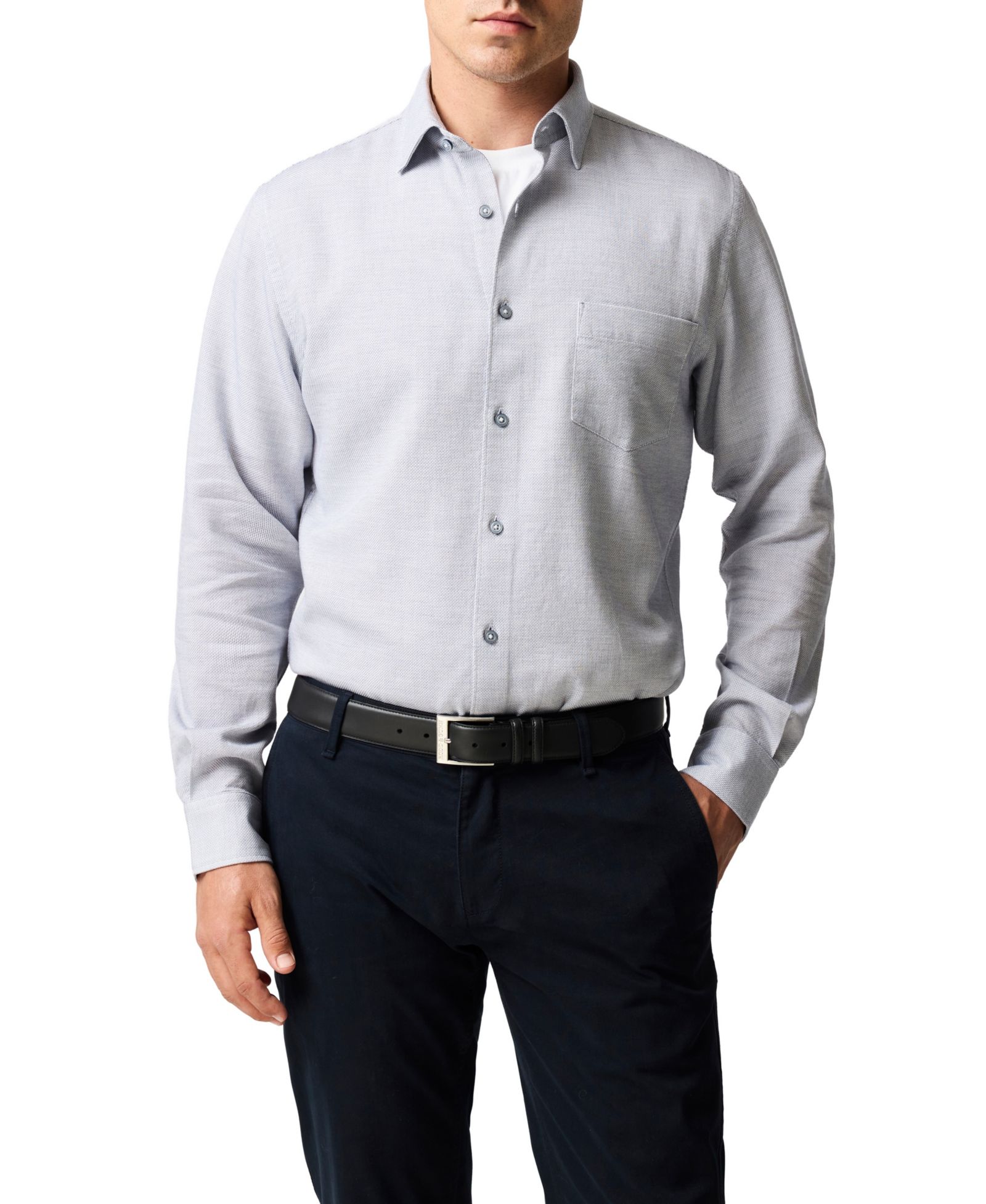 Мужская рубашка Rodd & Gunn Airtex Long Sleeve Slim Fit