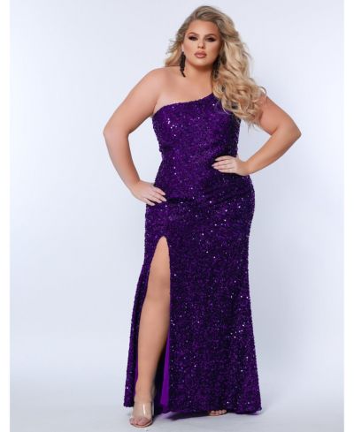 Sydney's Closet Женское вечернее платье One-Shoulder Sequin Evening Gown