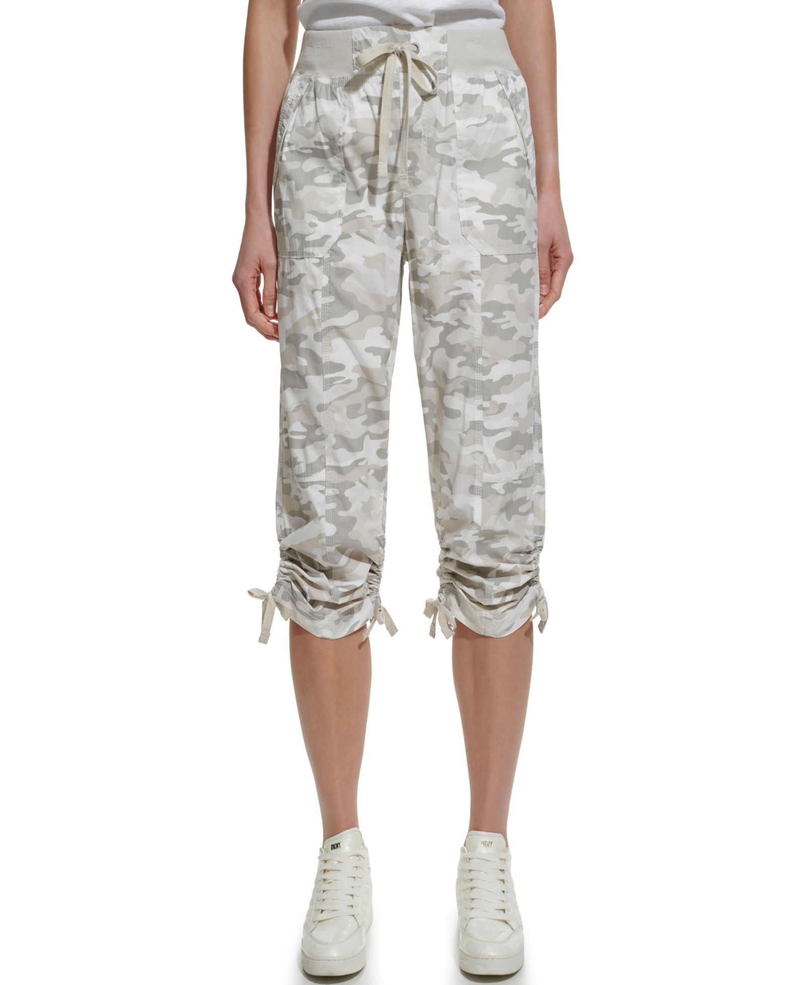 Женские брюки DKNY Convertible Capri Cotton Poplin Cargo