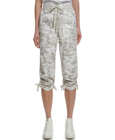 Женские брюки DKNY Convertible Capri Cotton Poplin Cargo