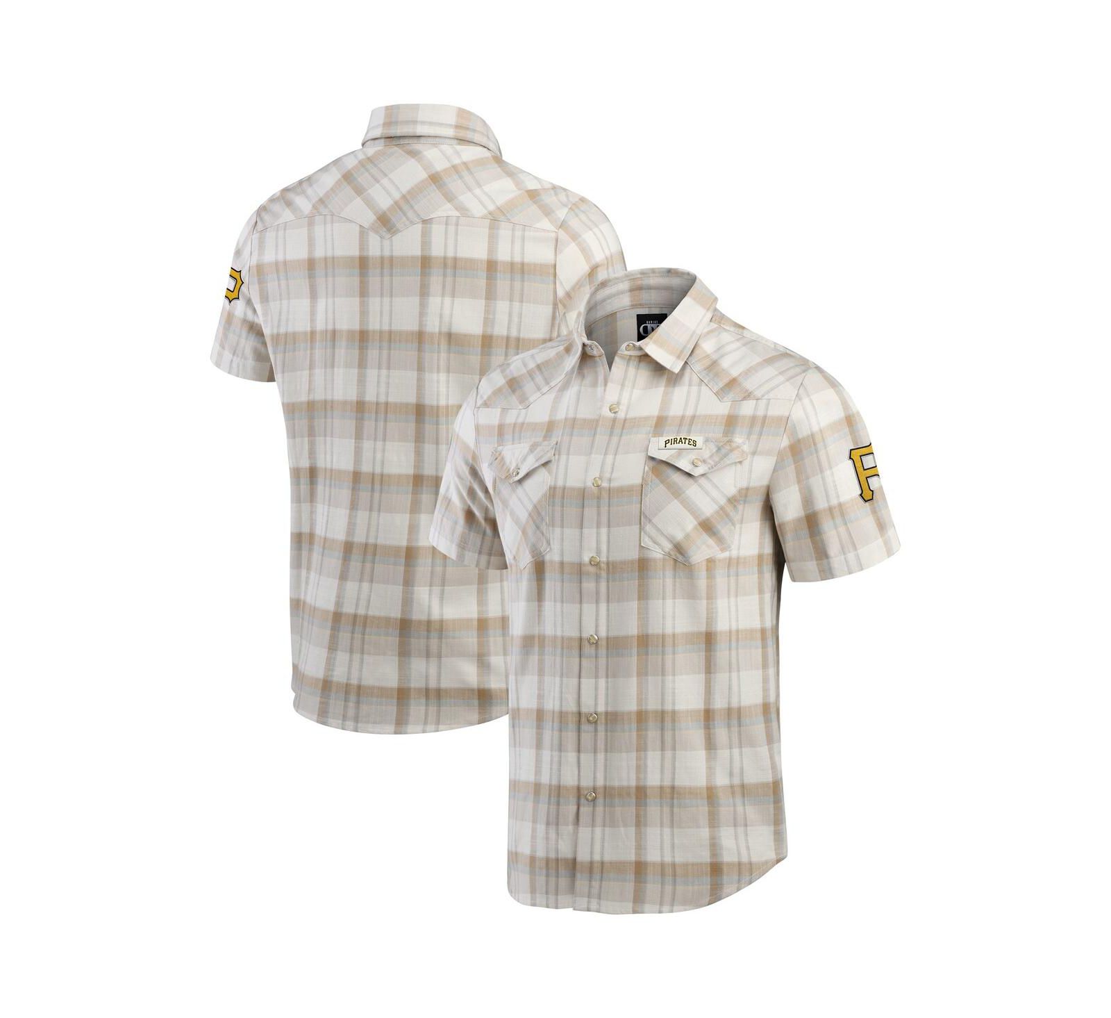 Darius Rucker Collection by Fanatics Мужская клетчатая рубашка на кнопках Pittsburgh Pirates серая
