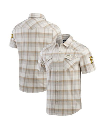 Darius Rucker Collection by Fanatics Мужская клетчатая рубашка на кнопках Pittsburgh Pirates серая
