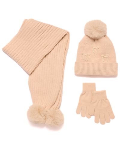 Комплект InMocean Big Girls' Hat, Gloves, and Scarf 3-Piece