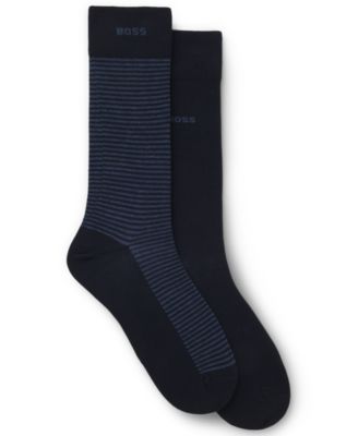 Hugo Boss Men's Stripe Design Socks, 2-Pack