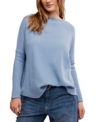 Free People Women's Latte Blues Thermal Long-Sleeve Top