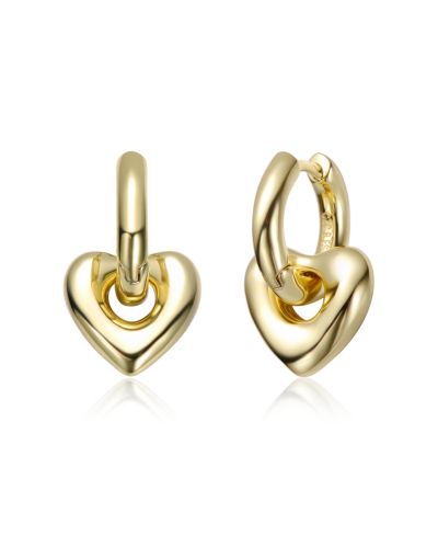 Rachel Glauber Plated Heart Earrings