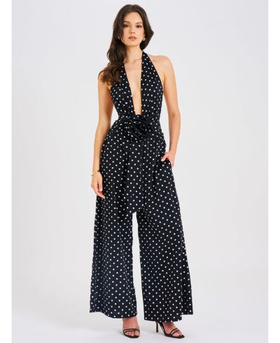 Женский комбинезон Miss Circle Women Oriana Black Polka Dots Halter