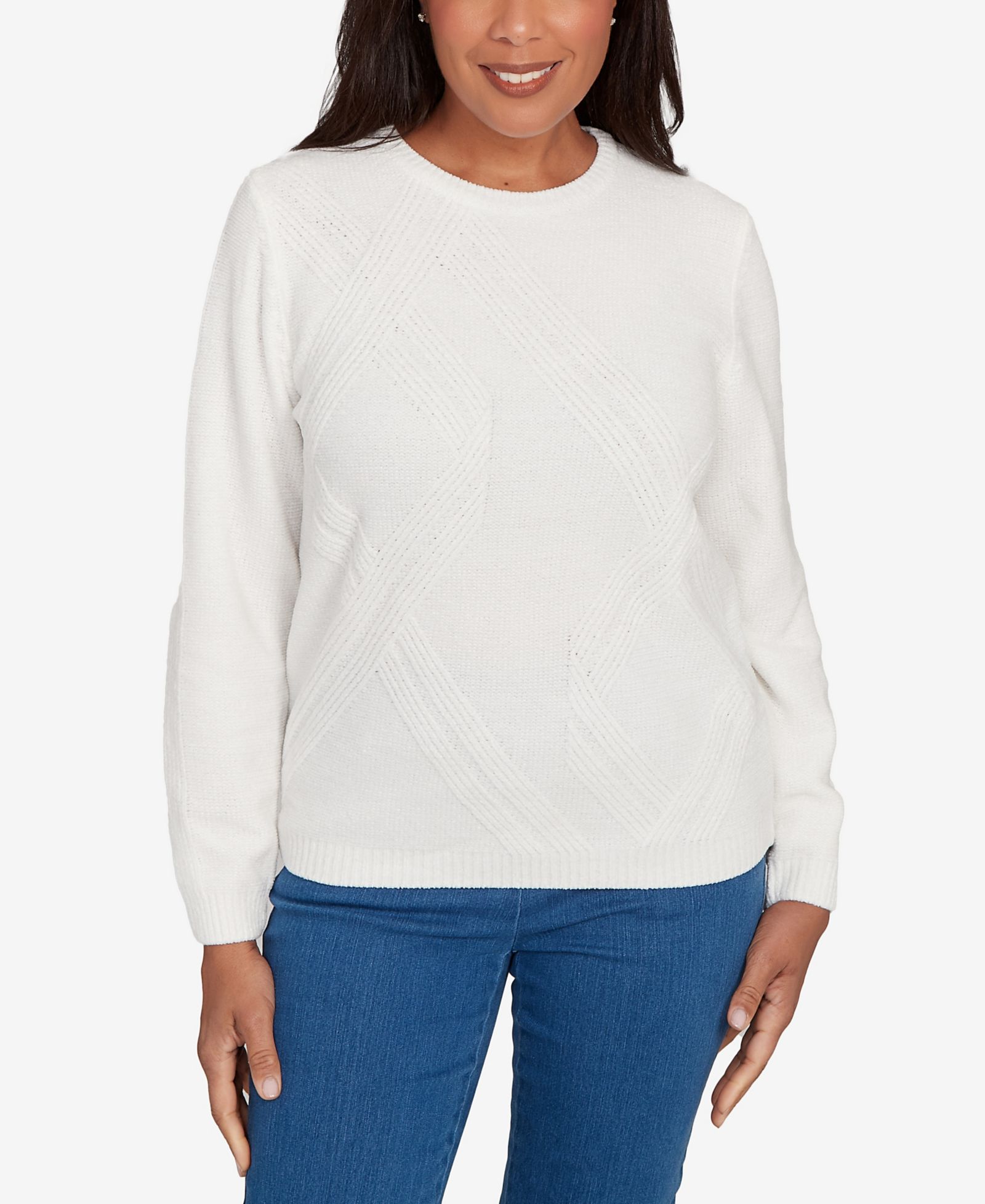 Свитер Alfred Dunner Petite Chenille Pullover
