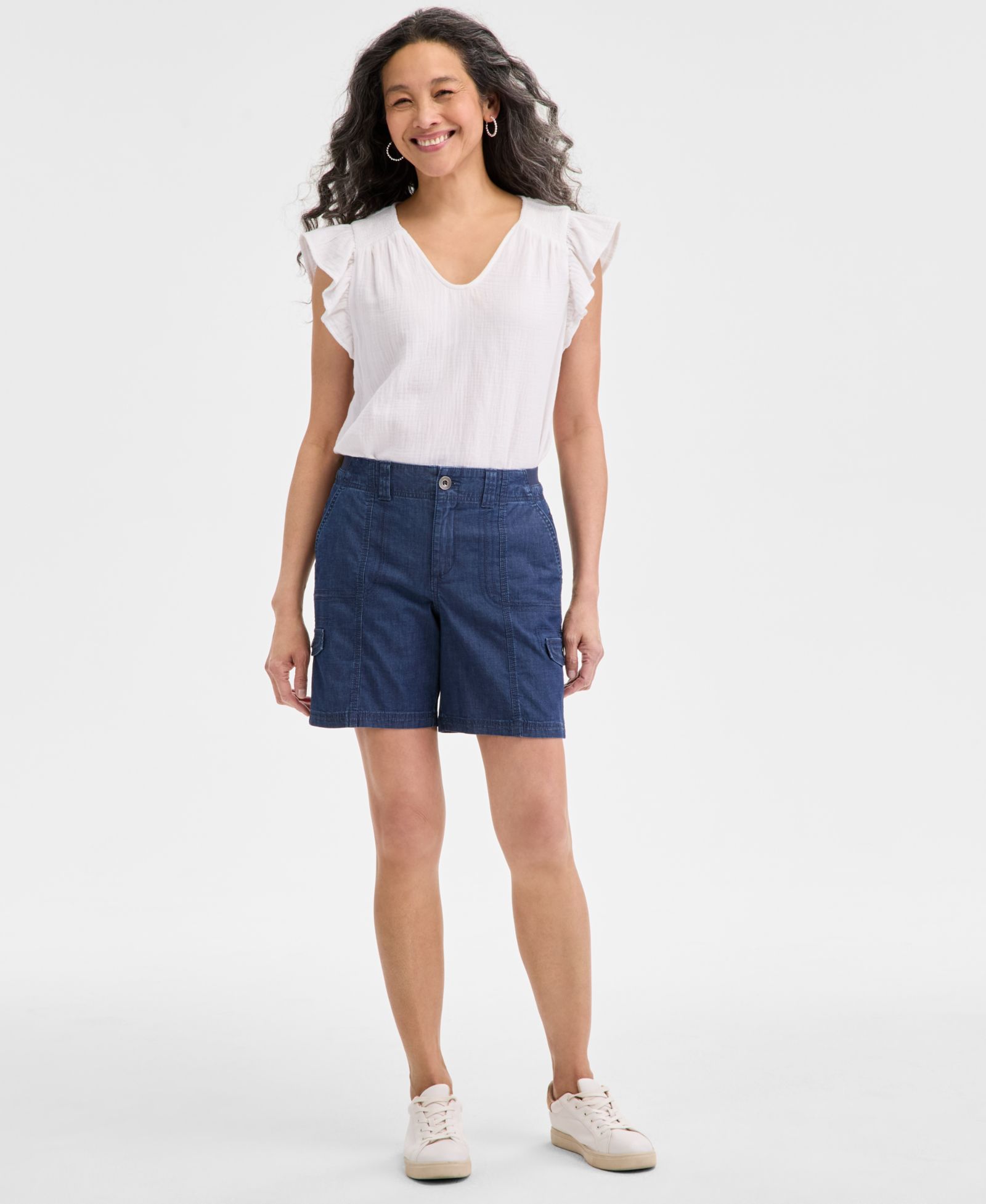 Женские карго-шорты Style & Co Petite Mid-Rise Comfort-Waist