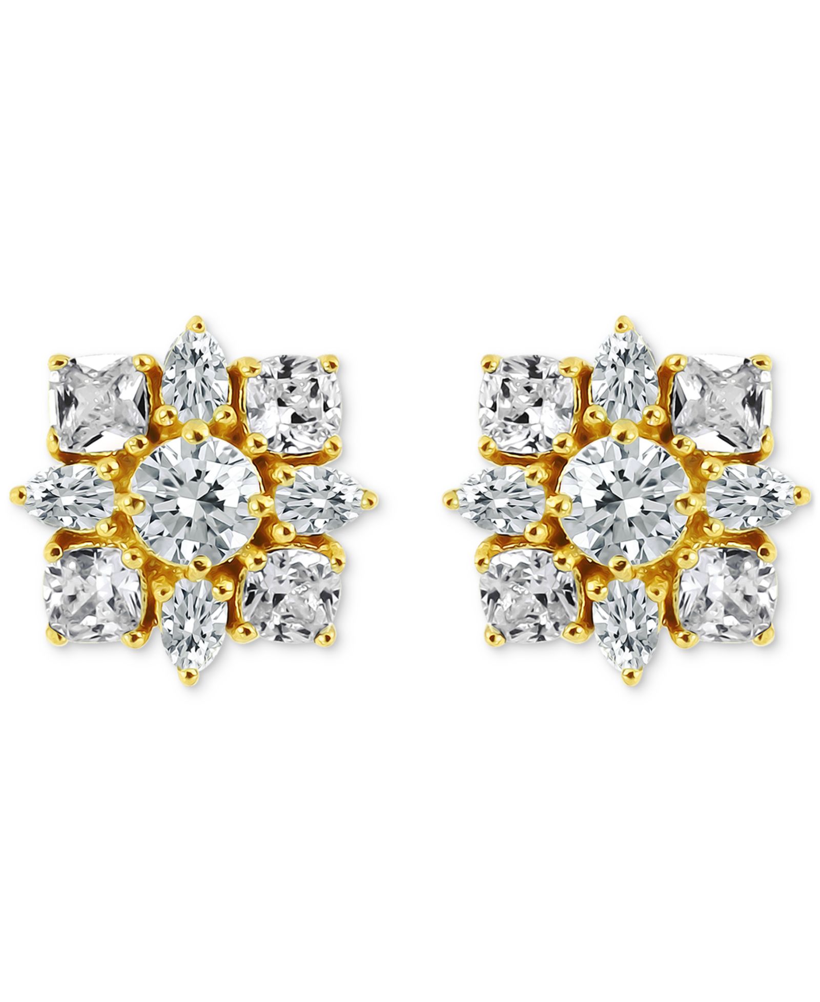 Giani Bernini серьги-гвоздики в позолоченном серебре, Macy's Exclusive