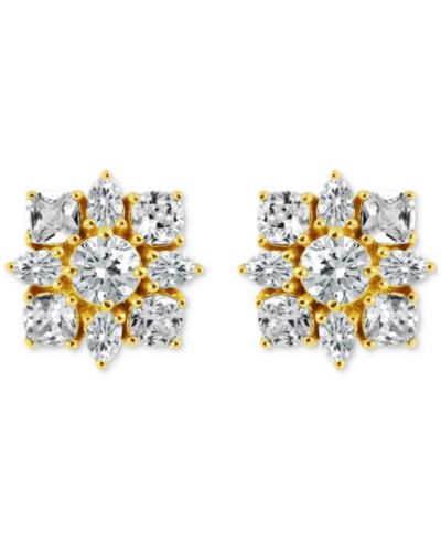 Giani Bernini серьги-гвоздики в позолоченном серебре, Macy's Exclusive