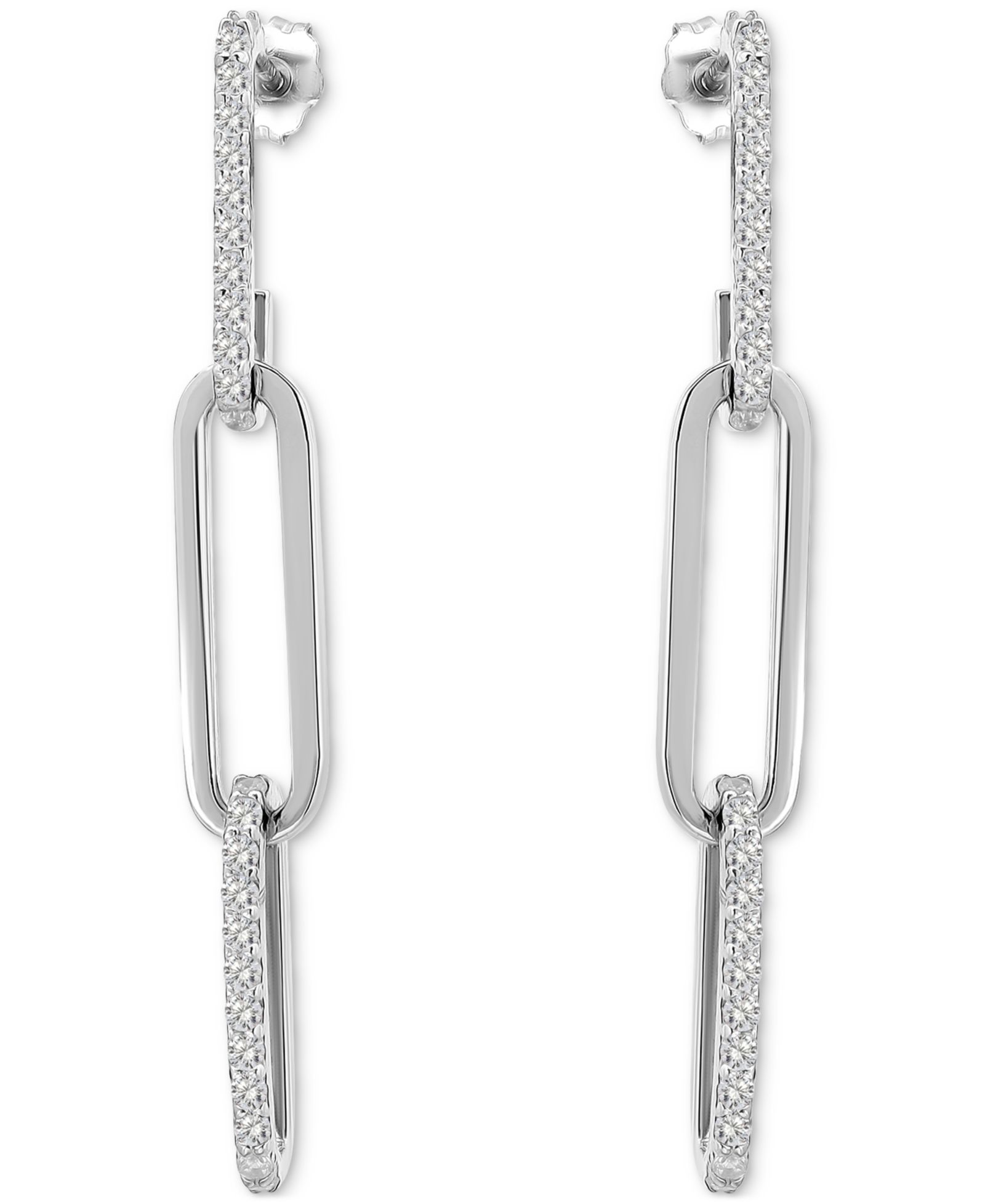 Giani Bernini Link Drop Earrings (3/4 ct. t.w.) in Gold Plated Sterling Silver, Macy's Exclusive