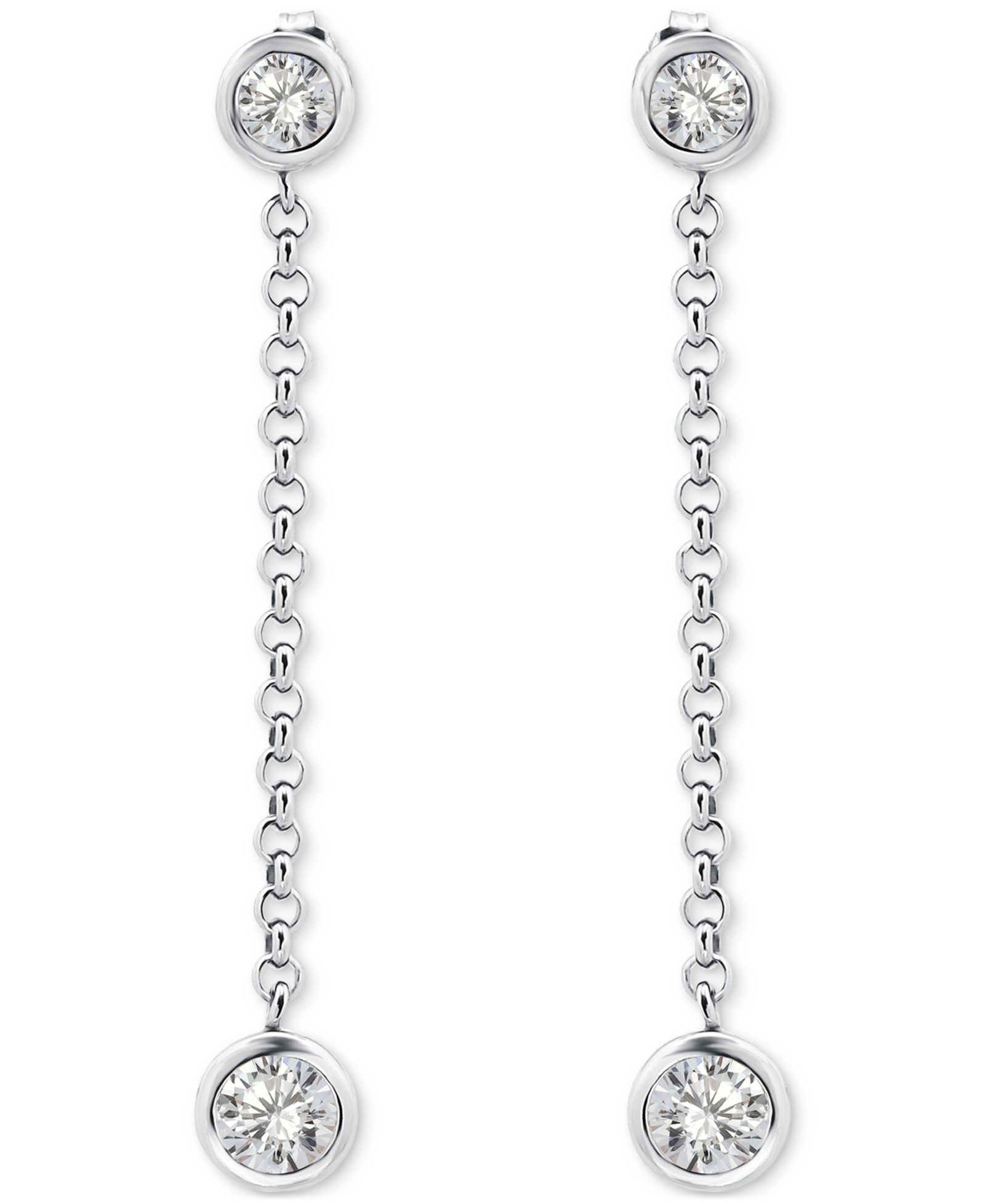Серьги-подвески Giani Bernini Drop Earrings (2-3/8 ct. t.w.) из позолоченного стерлингового серебра 18K Gold