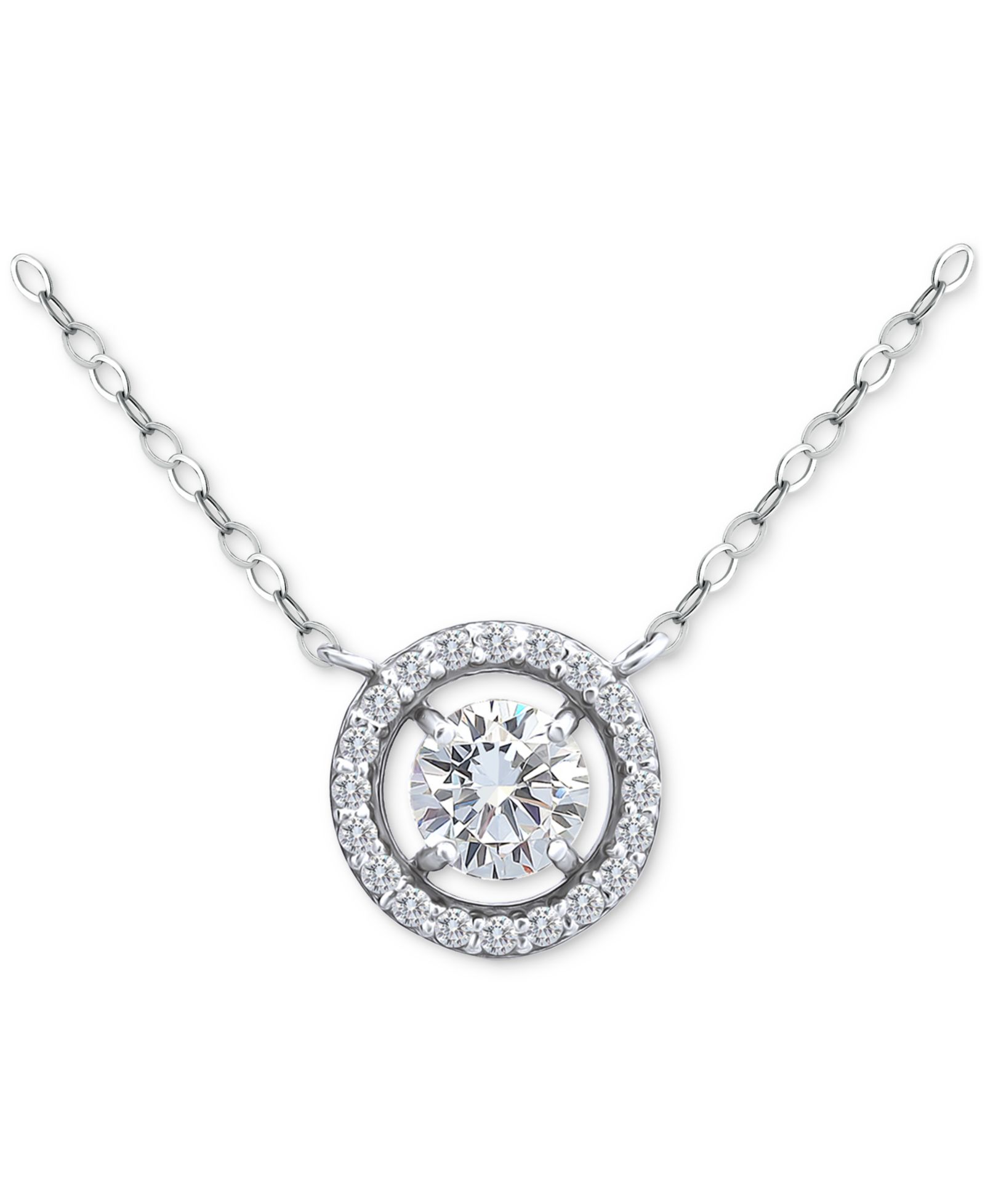 Giani Bernini Round Necklace (1-1/2 ct.t.w) в 18K Gold Plated Sterling Silver