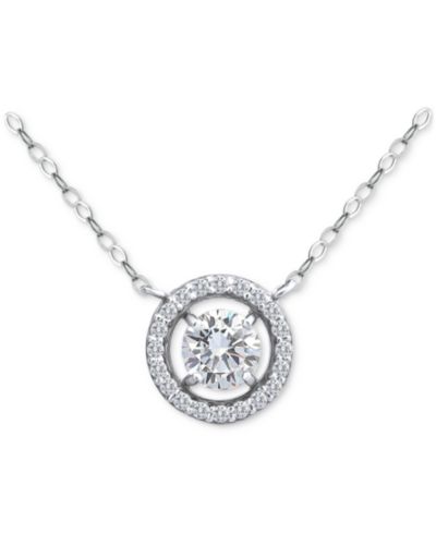 Giani Bernini Round Necklace (1-1/2 ct.t.w) in 18K Gold Plated Sterling Silver, Macy's Exclusive