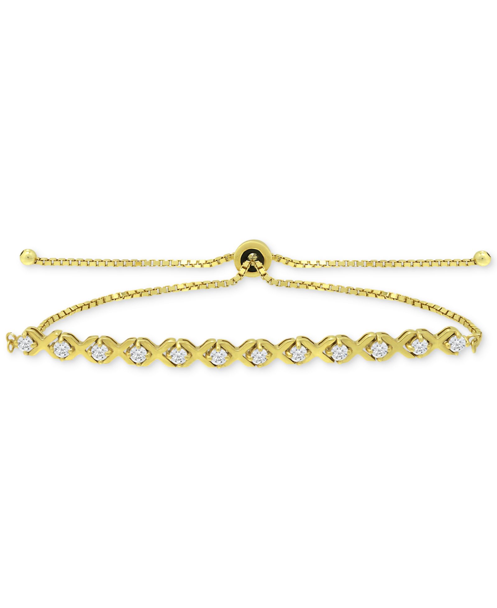 Giani Bernini Cubic Zirconia XO Bolo Bracelet, Created for Macy's