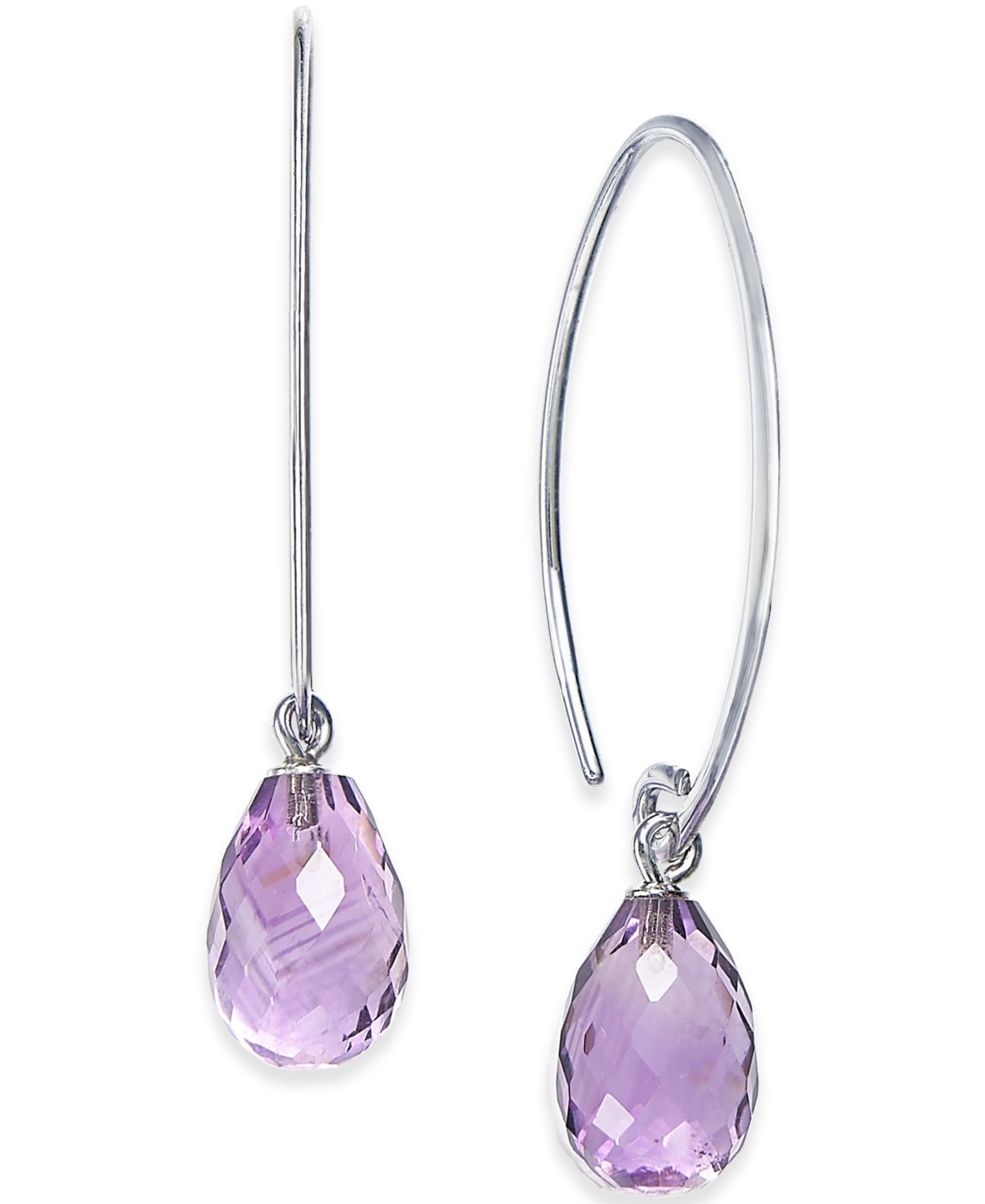 Серьги Gemstone Sweep из Sterling Silver (Amethyst, Blue Topaz, Citrine & Peridot)