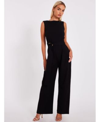 Женский комбинезон из крепа Scuba Crepe Sleeveless Jumpsuit - Red
