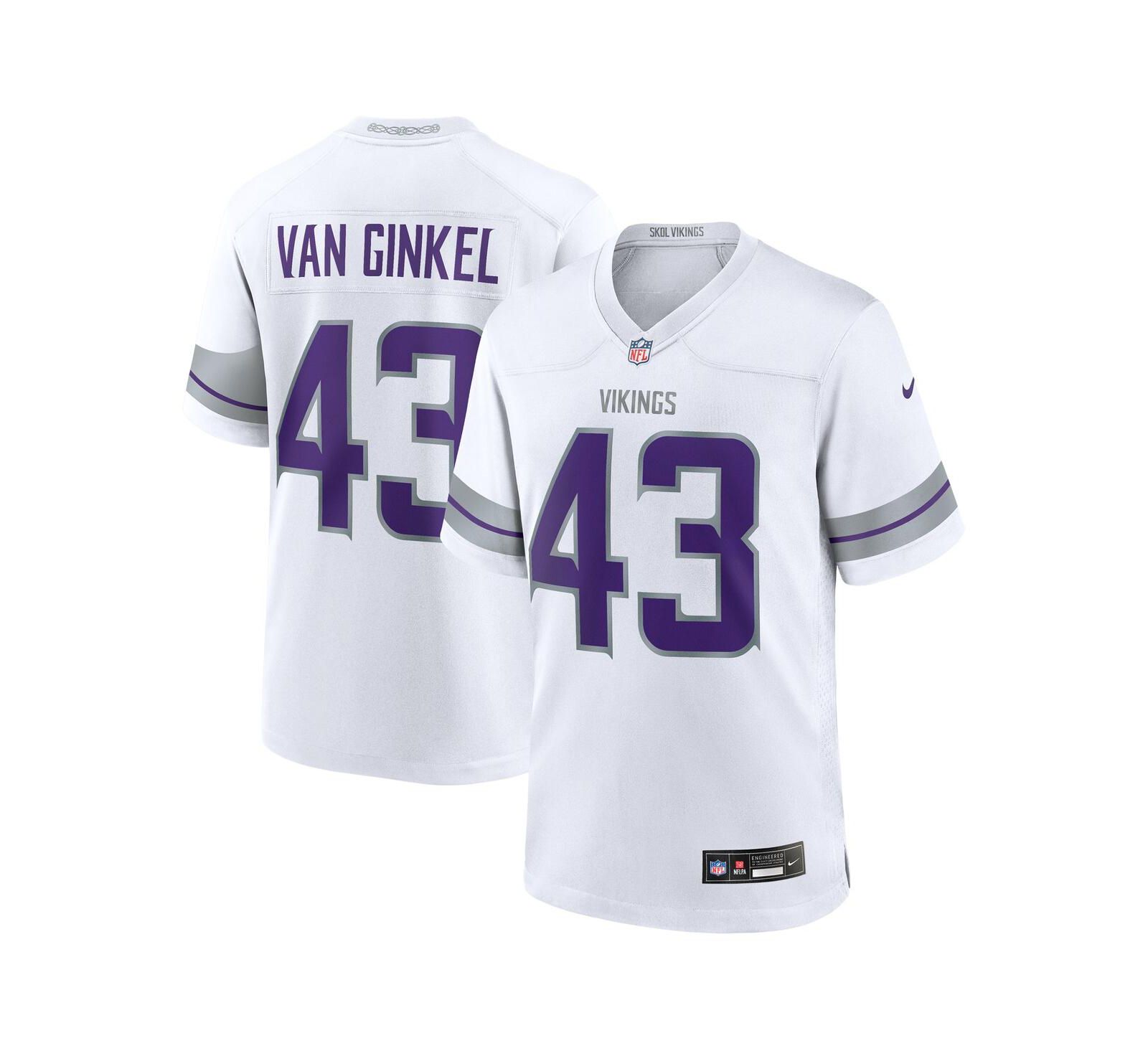 Мужская игровая джерси Nike Andrew Van Ginkel Minnesota Vikings Alternate, цвет White