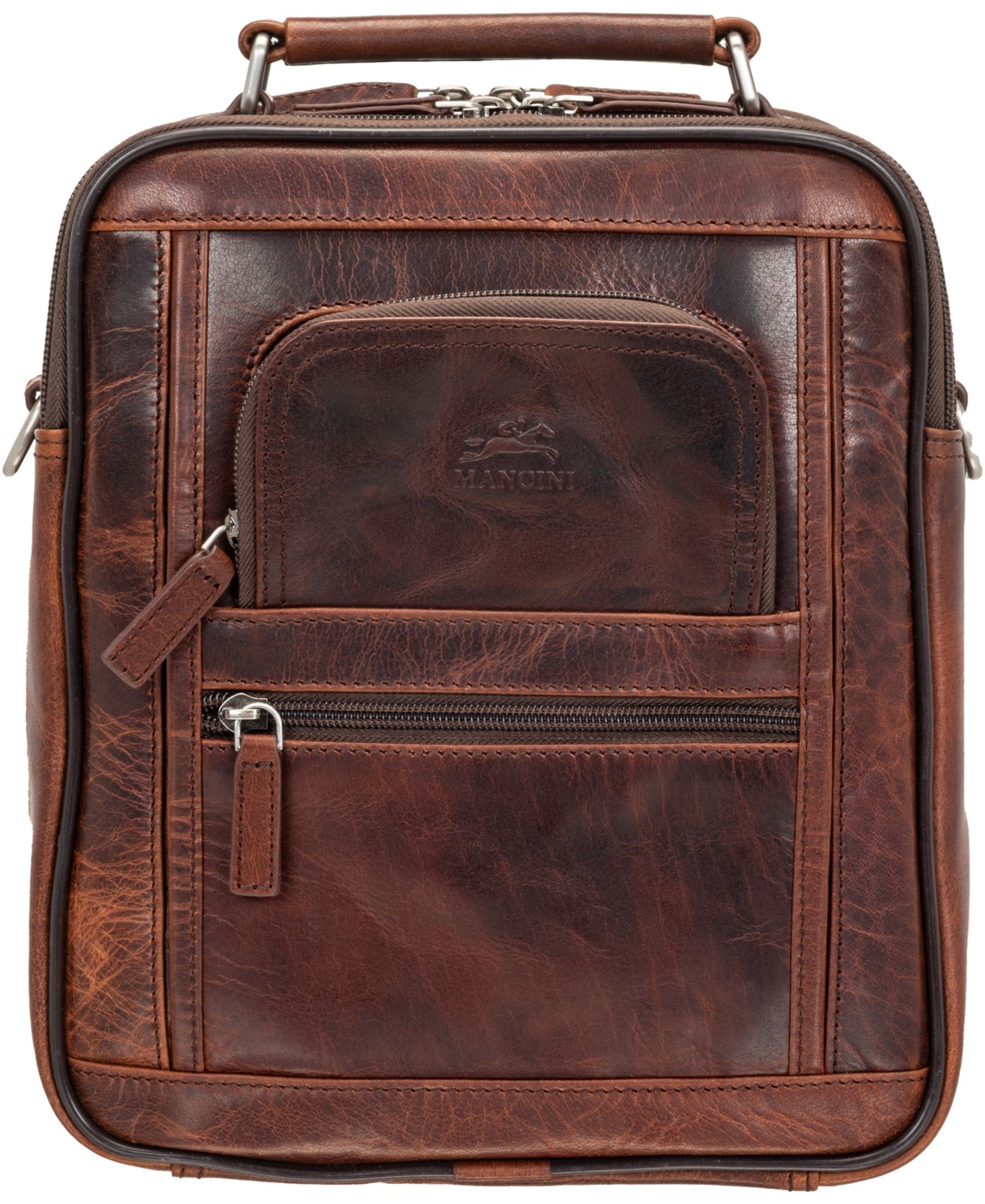 Mancini Men's Buffalo Double Compartment Bag
