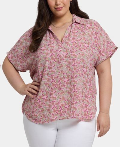 Женский джемпер NYDJ Plus Size Becky Short Sleeve Pullover Top