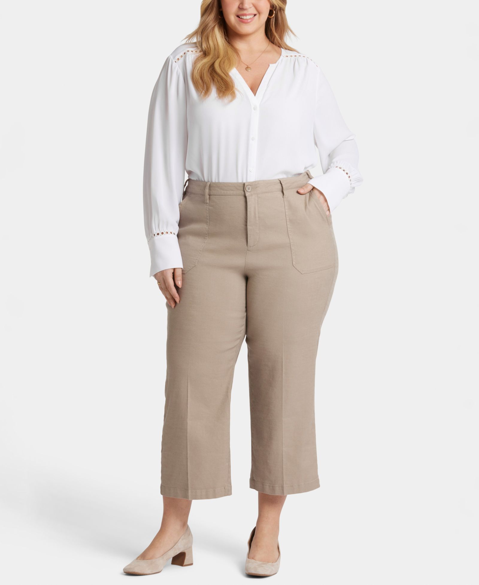 NYDJ Plus Size широкие карго брюки-капри