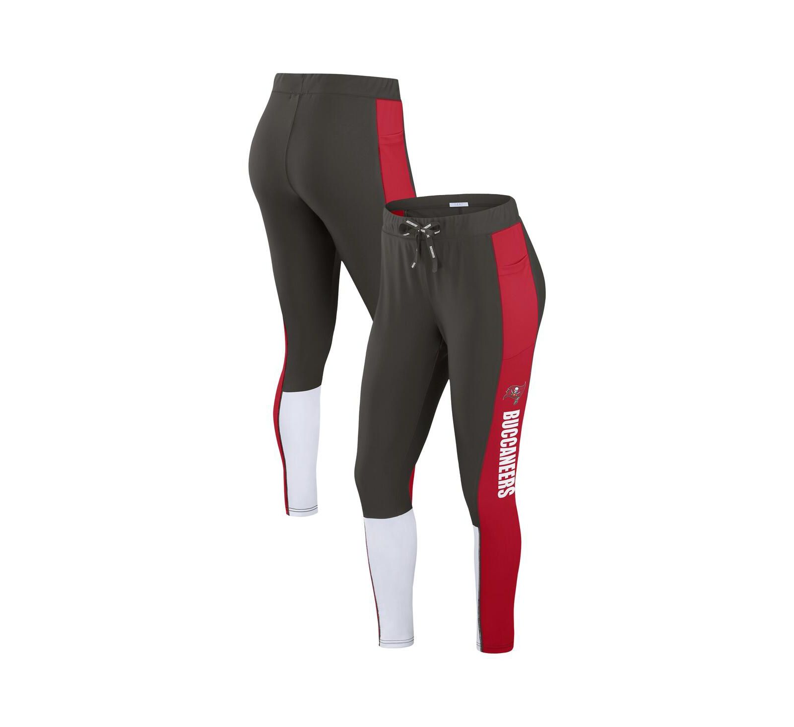 Женские леггинсы WEAR by Erin Andrews Pewter/Red Tampa Bay Buccaneers Color-Block