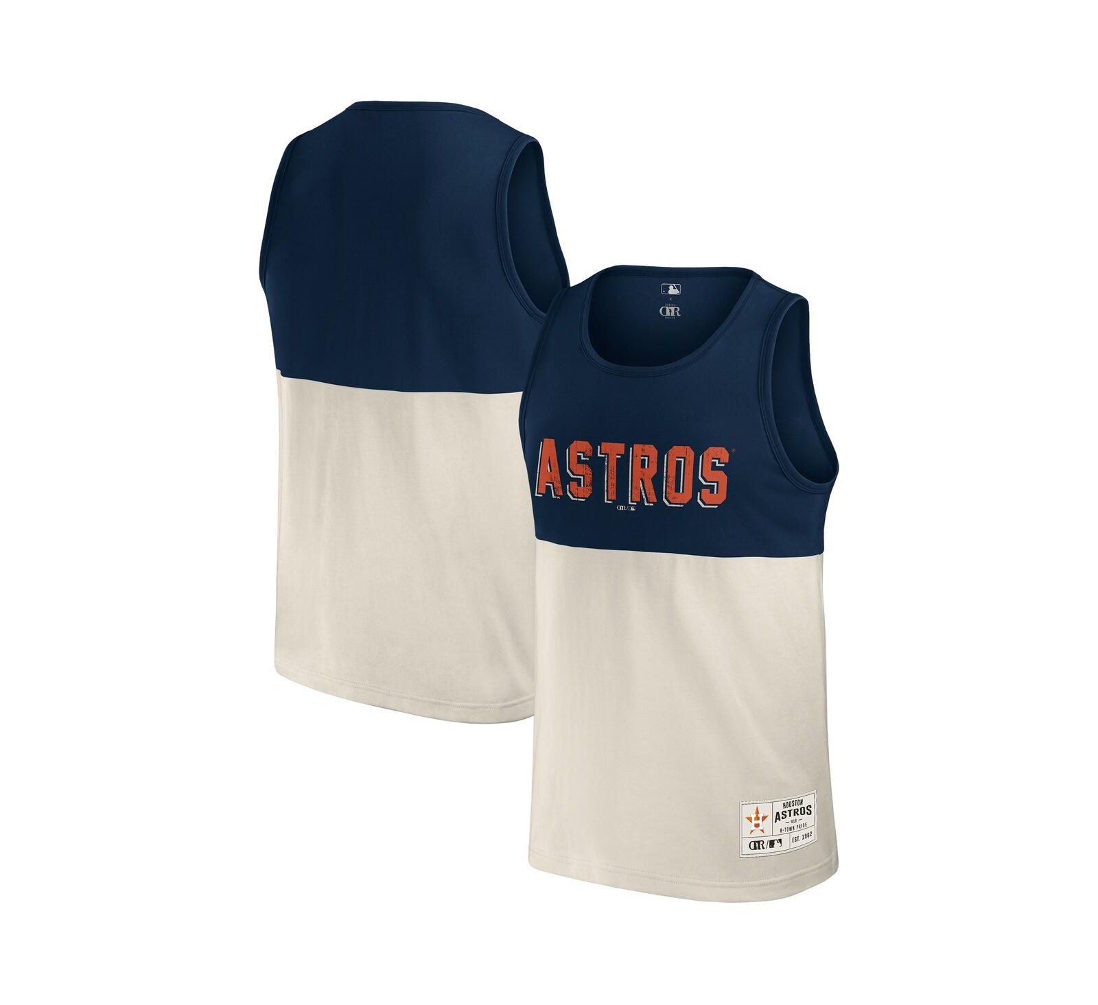 Мужской майка Fanatics Darius Rucker Collection Houston Astros Color Block Navy/Cream